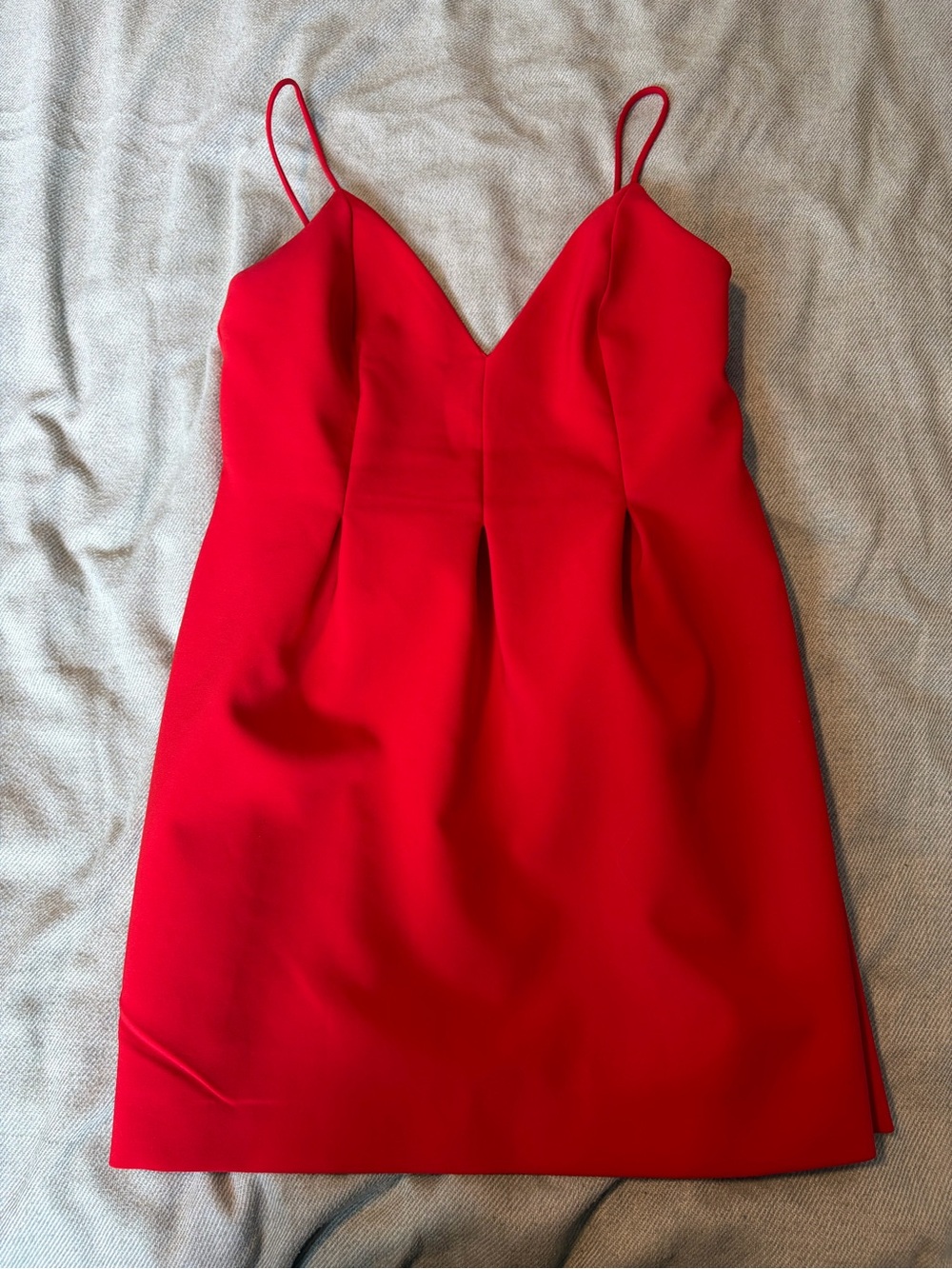 Zara Red Spaghetti Strap Mini Dress